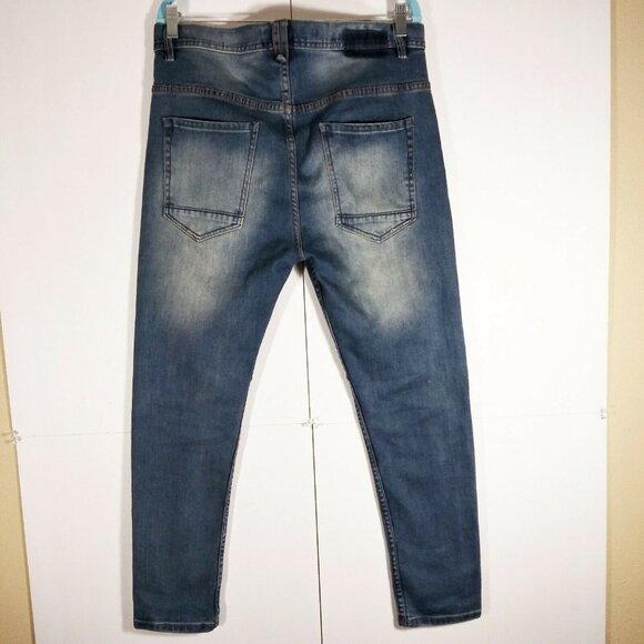 est: Nineteen 91 Jeans Size 34 Mens Dark Wash Skinny Jean - Picture 4 of 5